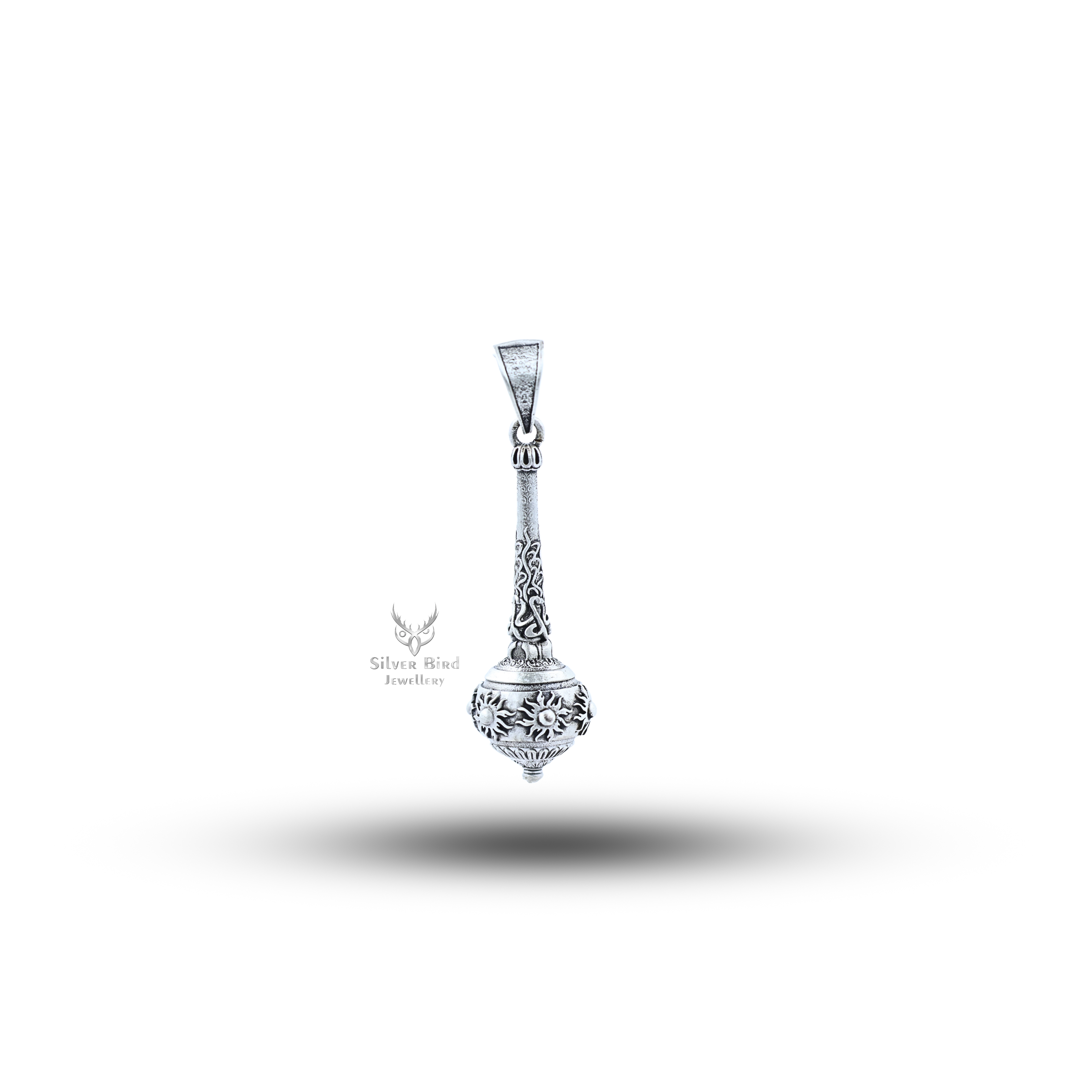 Hanuman Protector Gada 925 Sterling Silver Pendant