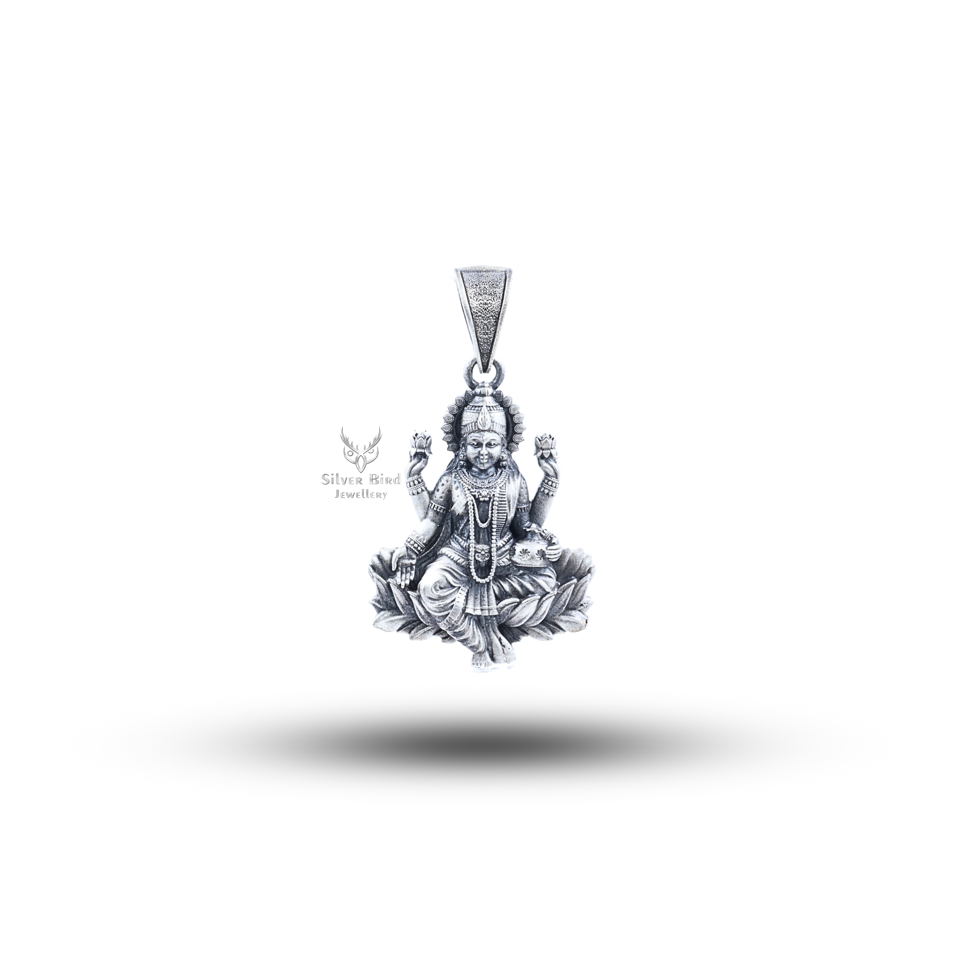 Goddess Laxmi Wealth Fortune Prosperity 925 Sterling Silver Pendant