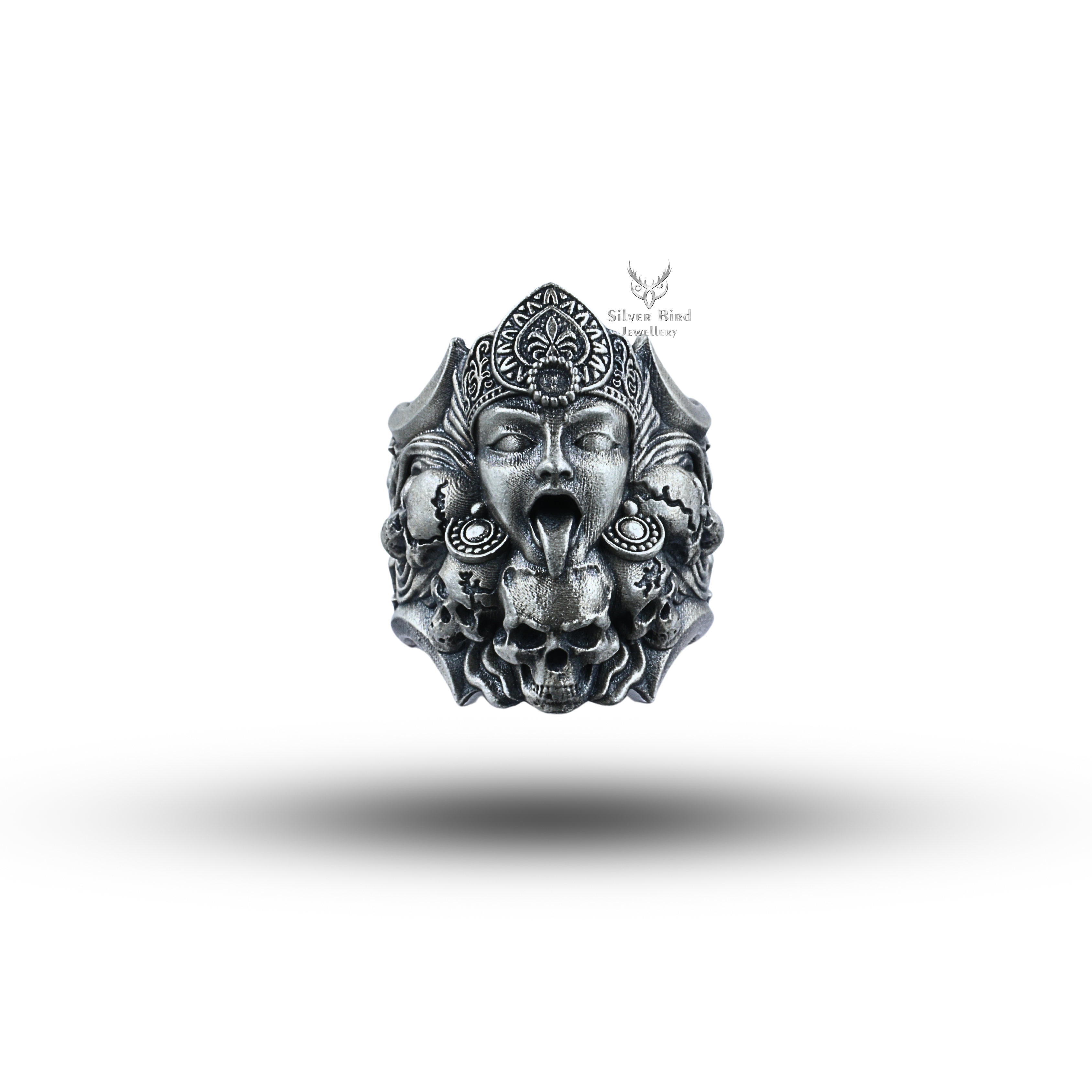 Kali Skulls Gothic 925 Sterling Silver Ring