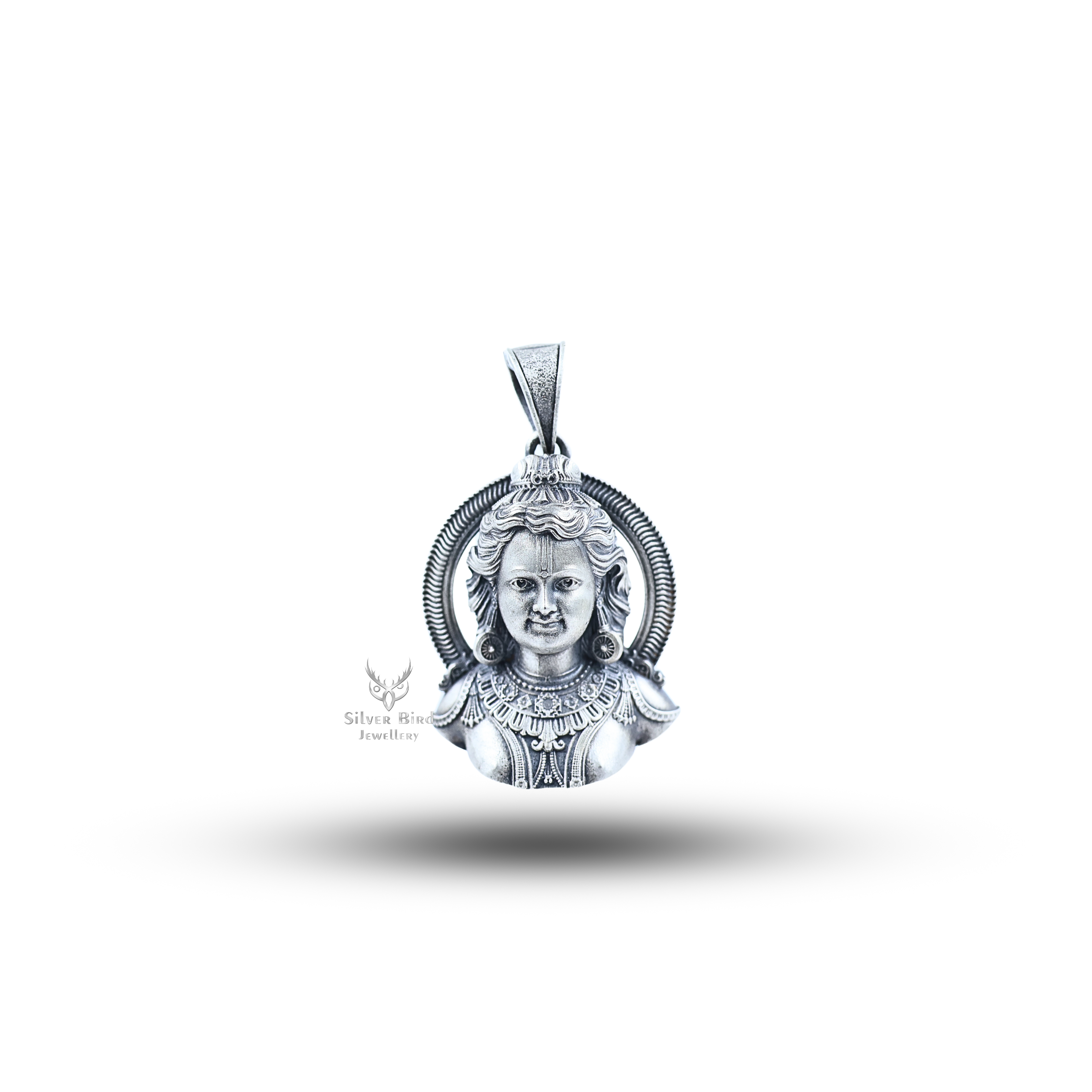 Supreme Lord Shree Rama Face 925 Sterling Silver Pendant
