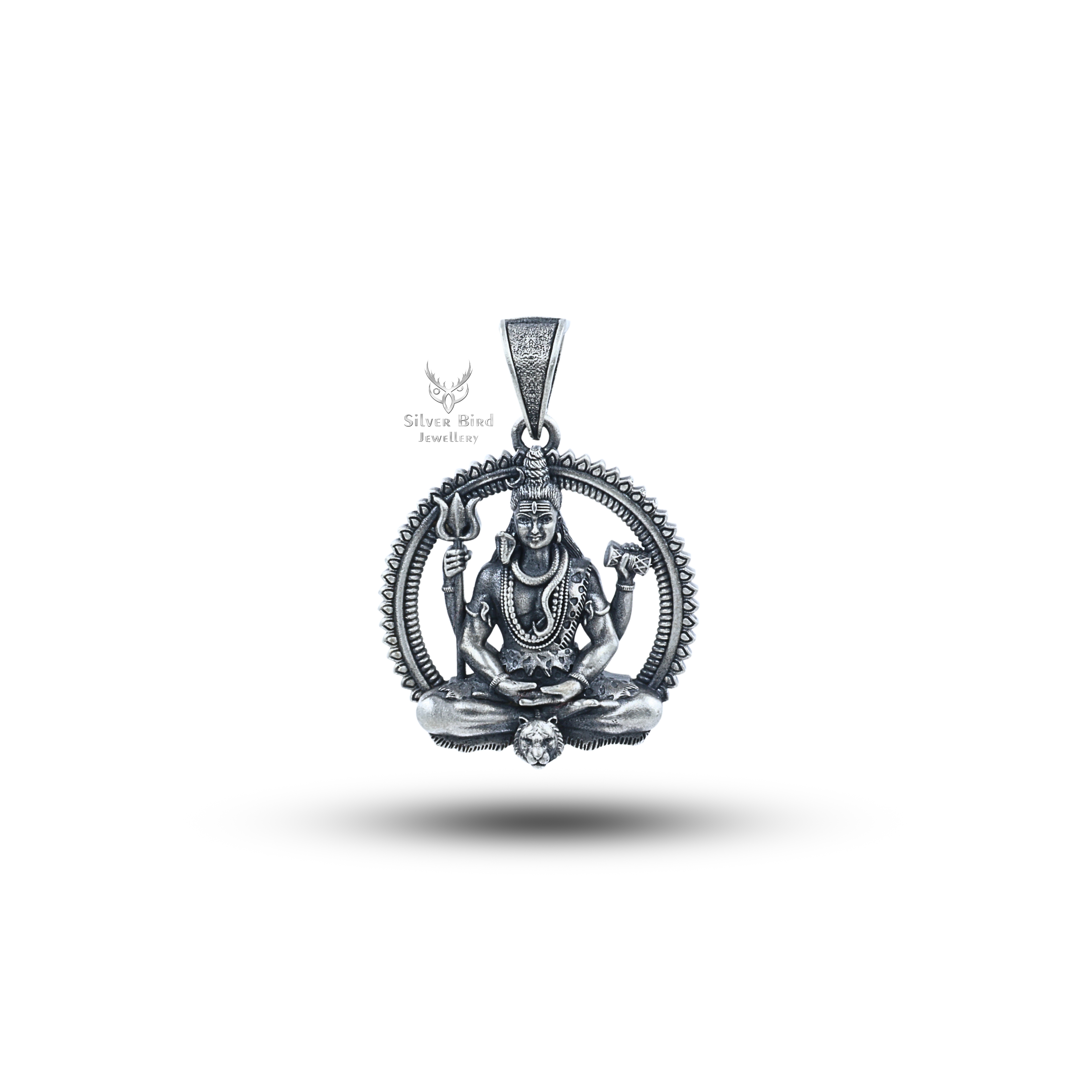 Shivji Dhyan Mudra 925 Sterling Silver Pendant