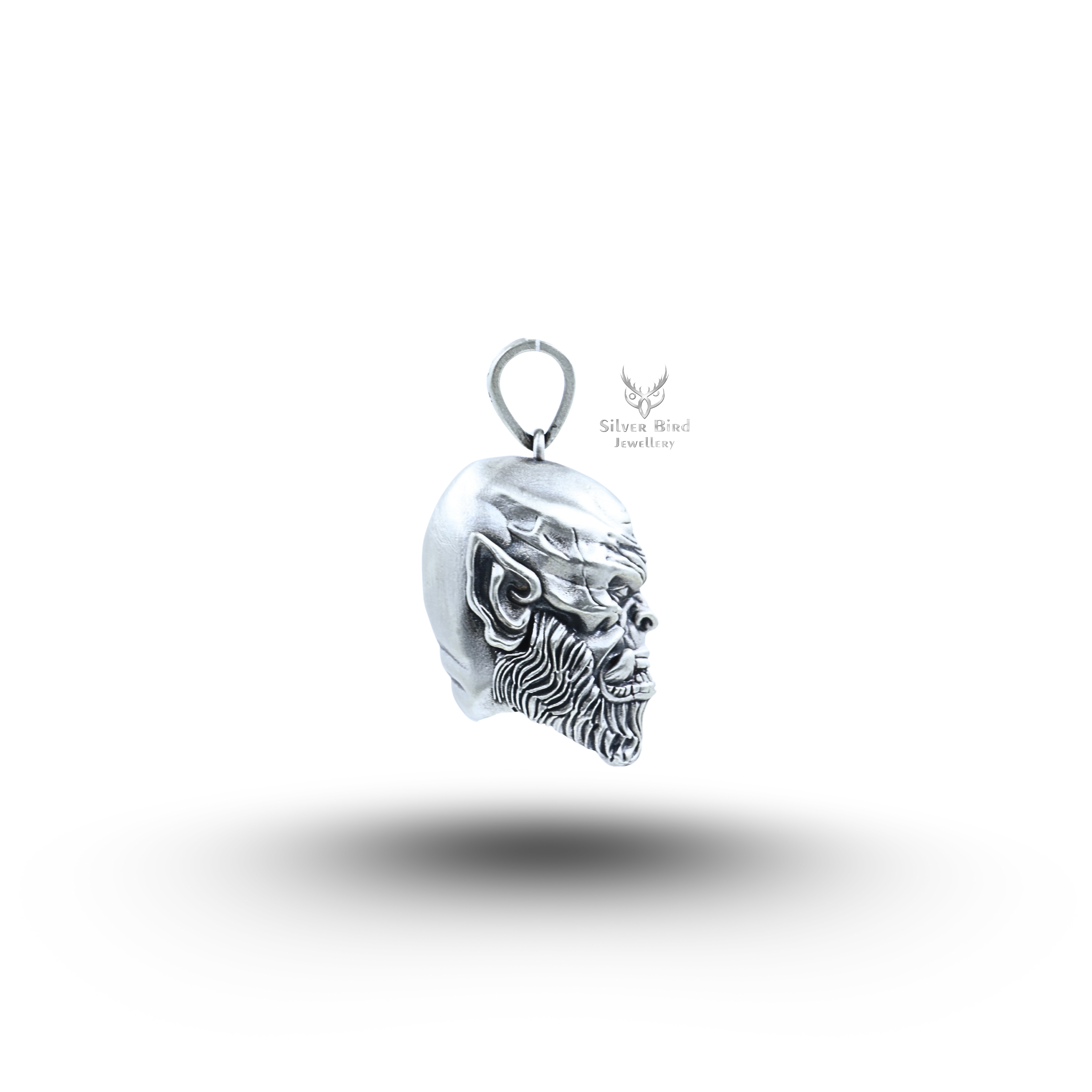 Orc Head 925 Sterling Silver Pendant