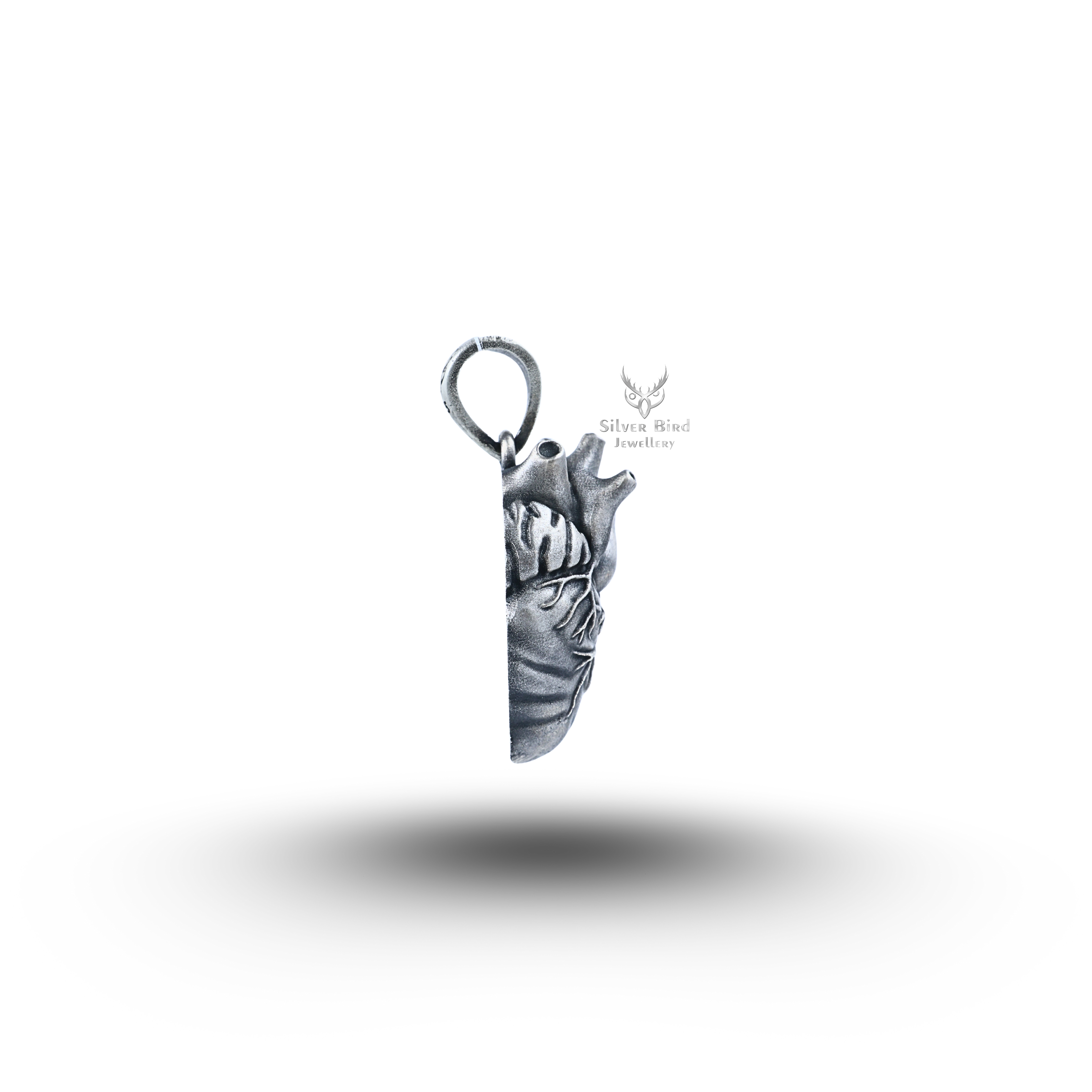 Anatomical Heart 925 Sterling Silver Pendant