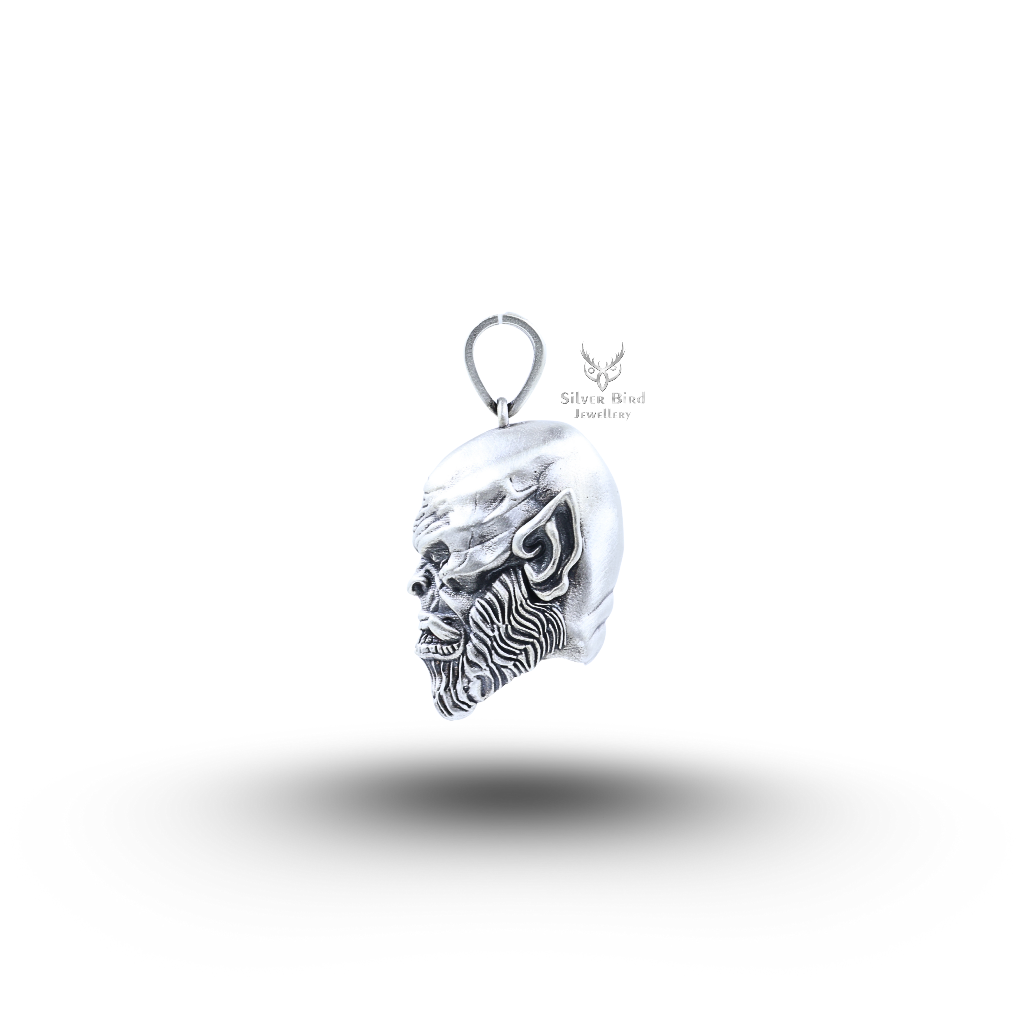 Orc Head 925 Sterling Silver Pendant