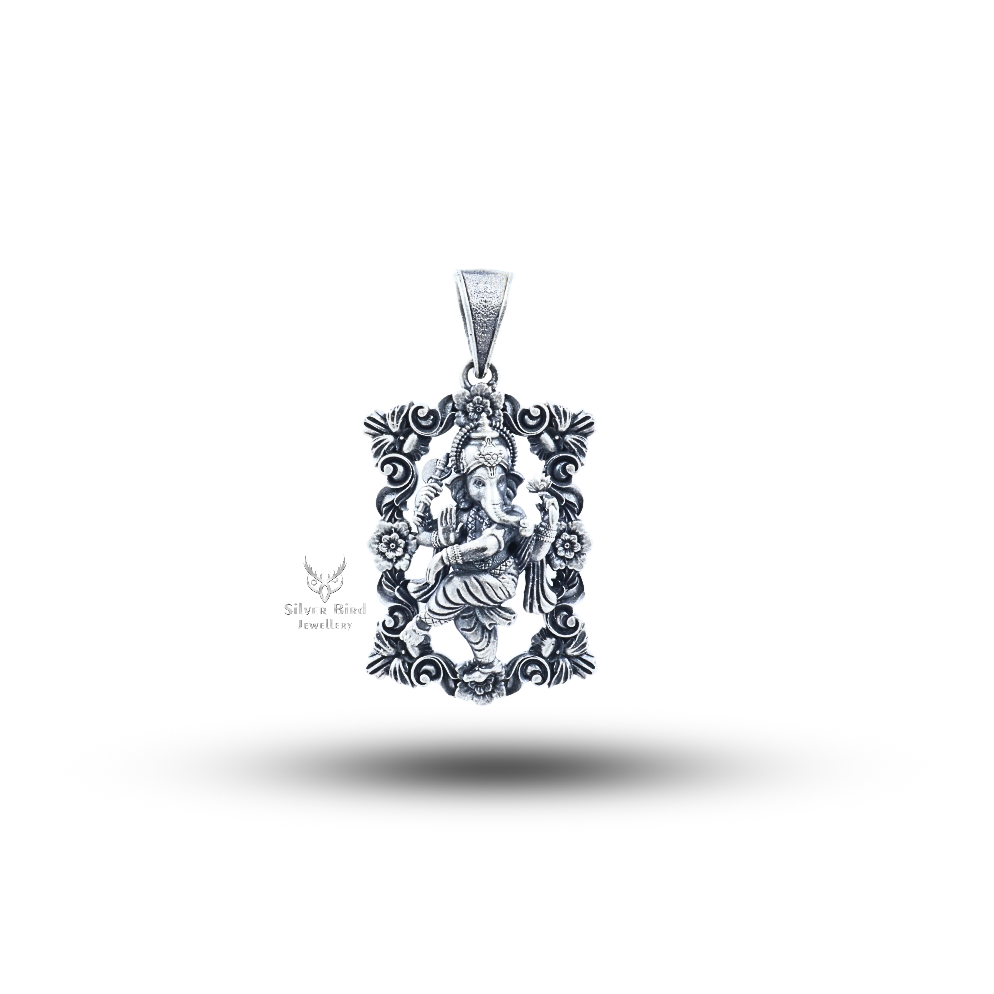 Standing Lord Ganesha 925 Sterling Silver Pendant