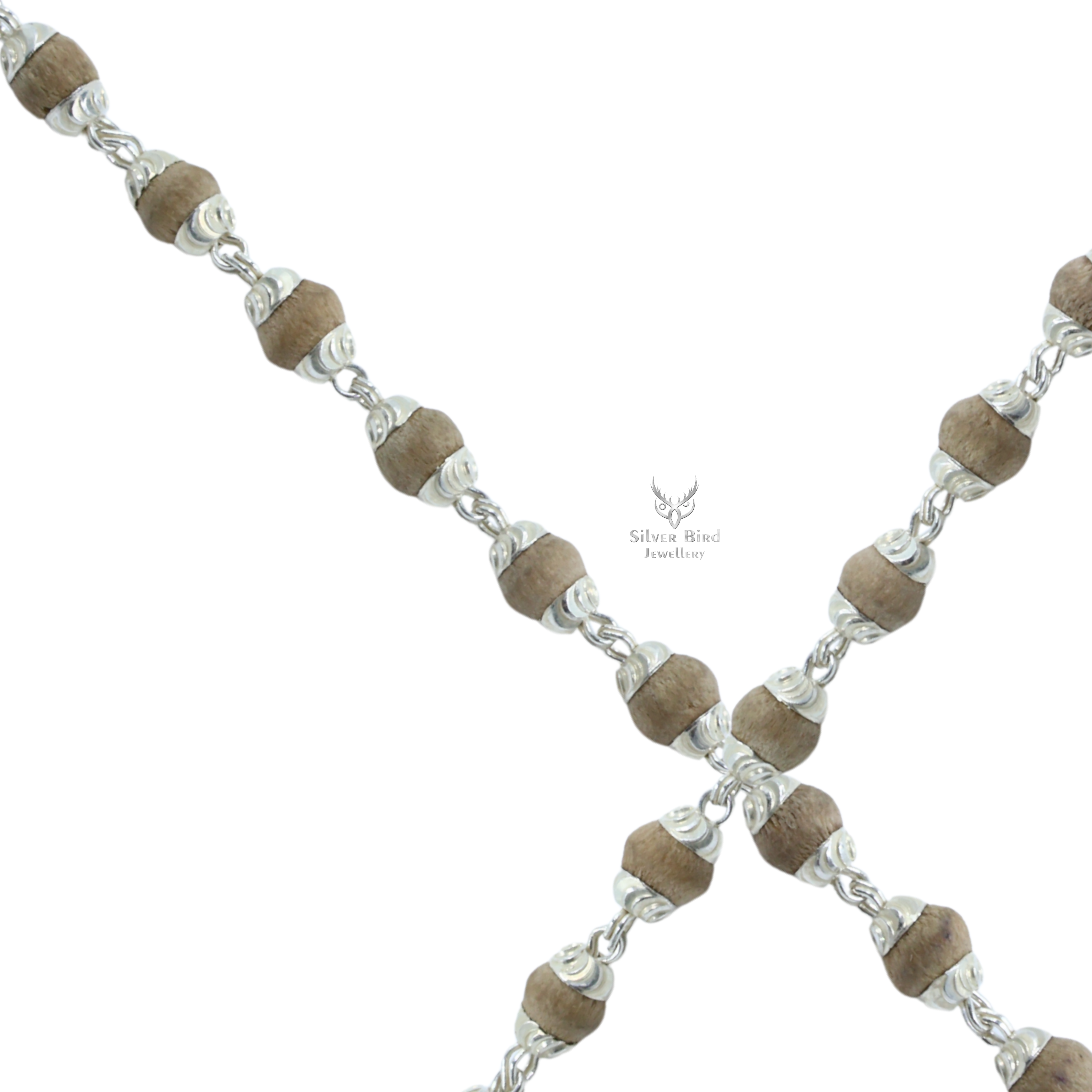 Tulsi Mala 925 Sterling Silver Chain