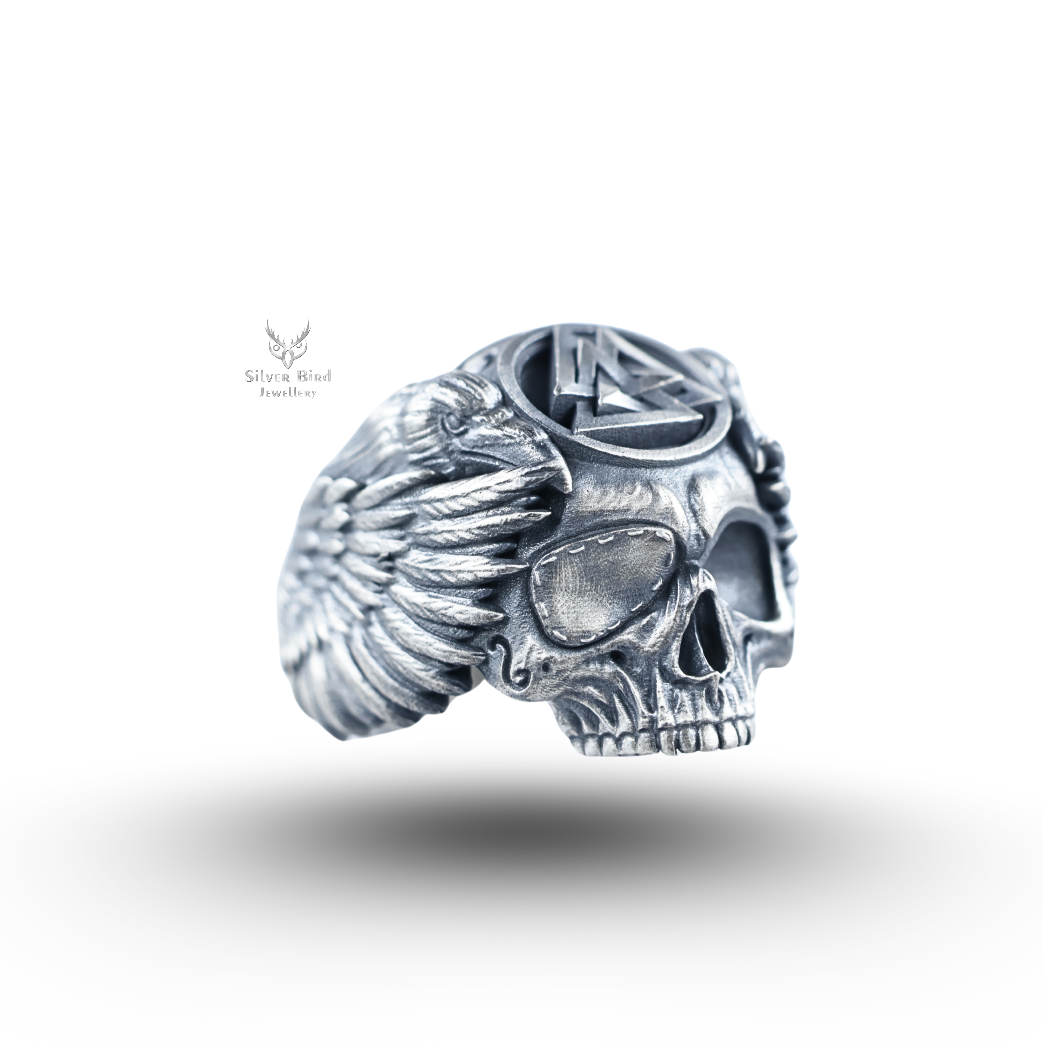 Viking Skull 925 Sterling Silver Ring