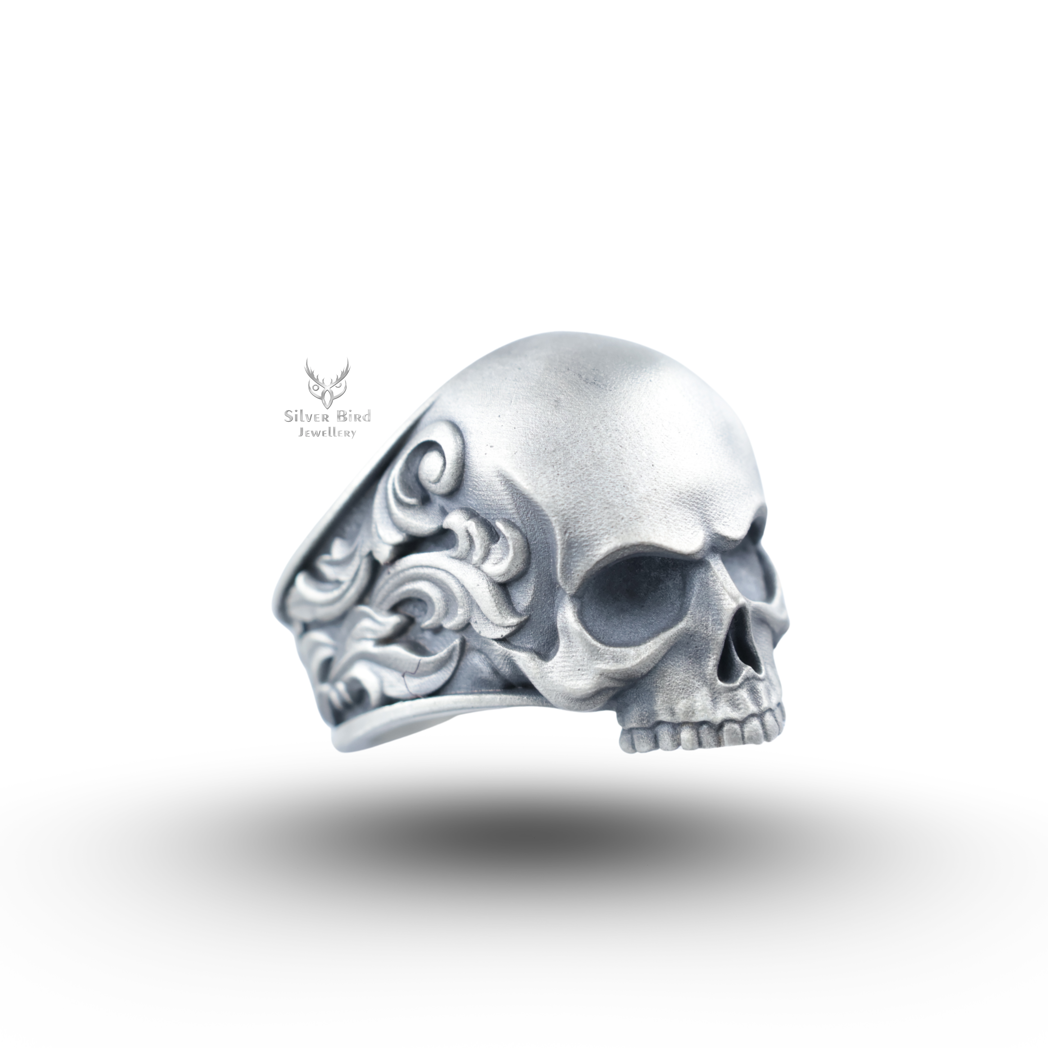 Ornament Skull 925 Sterling Silver Ring
