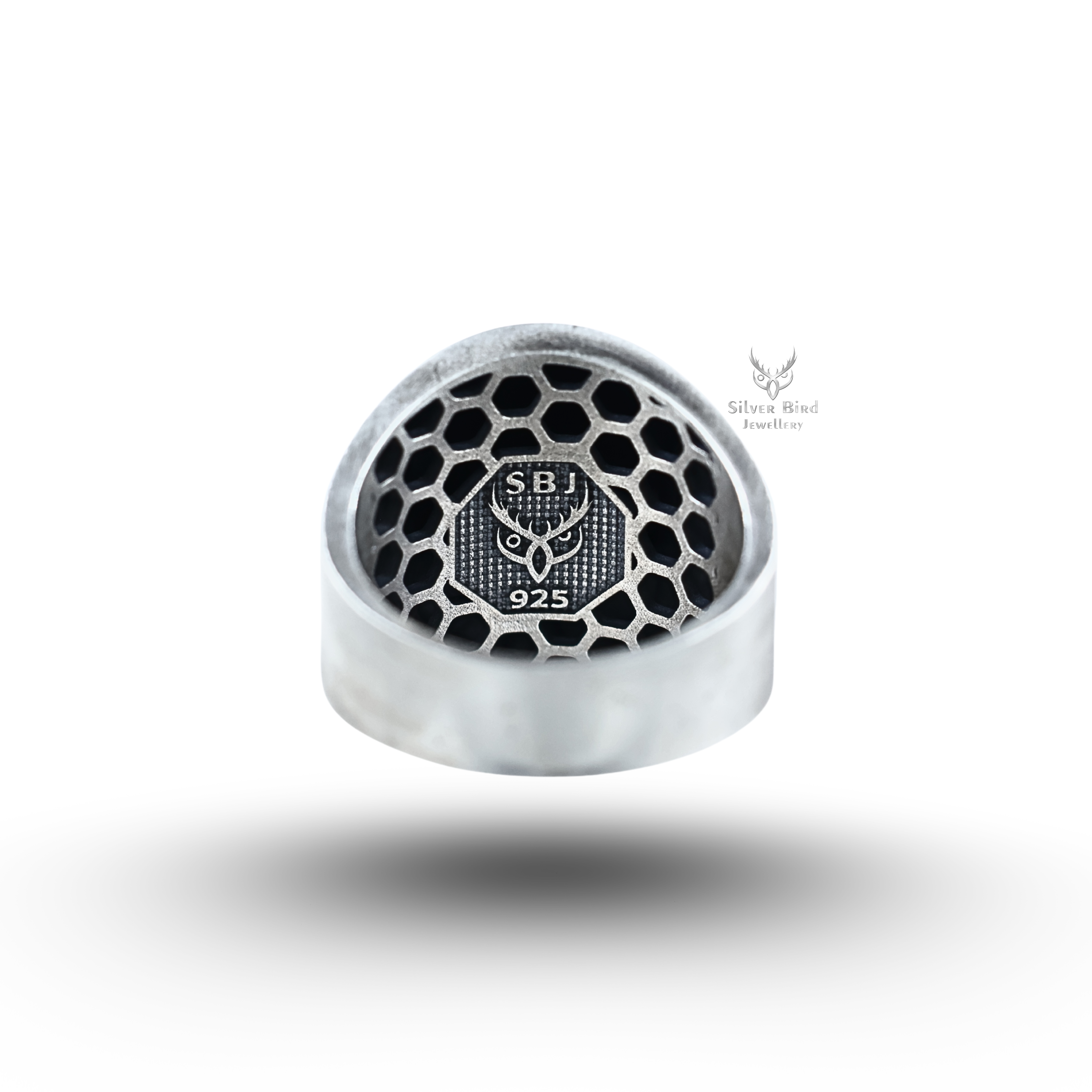 Half Jaw Skull 925 Sterling Silver Ring