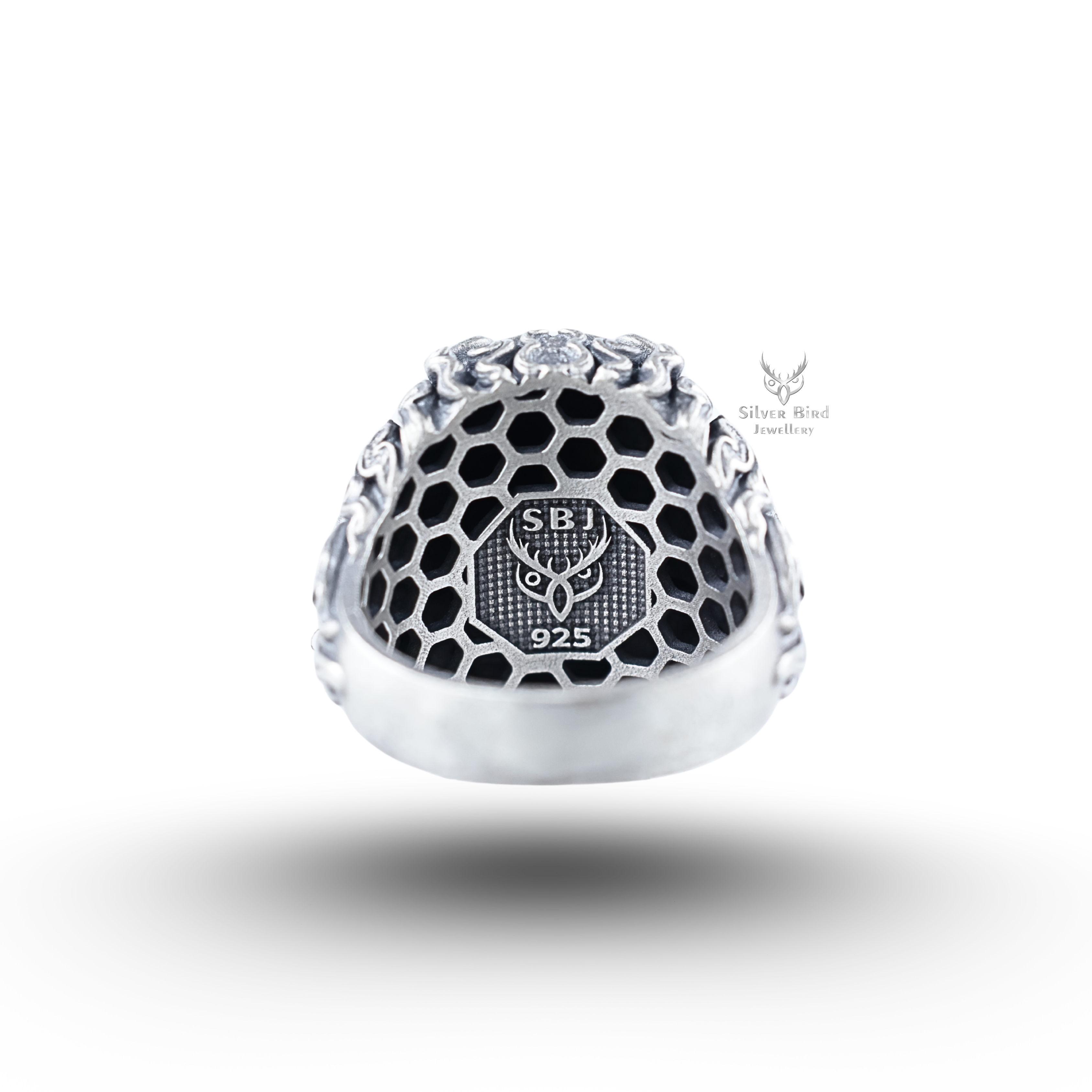 Smoke Skull 925 Sterling Silver Ring