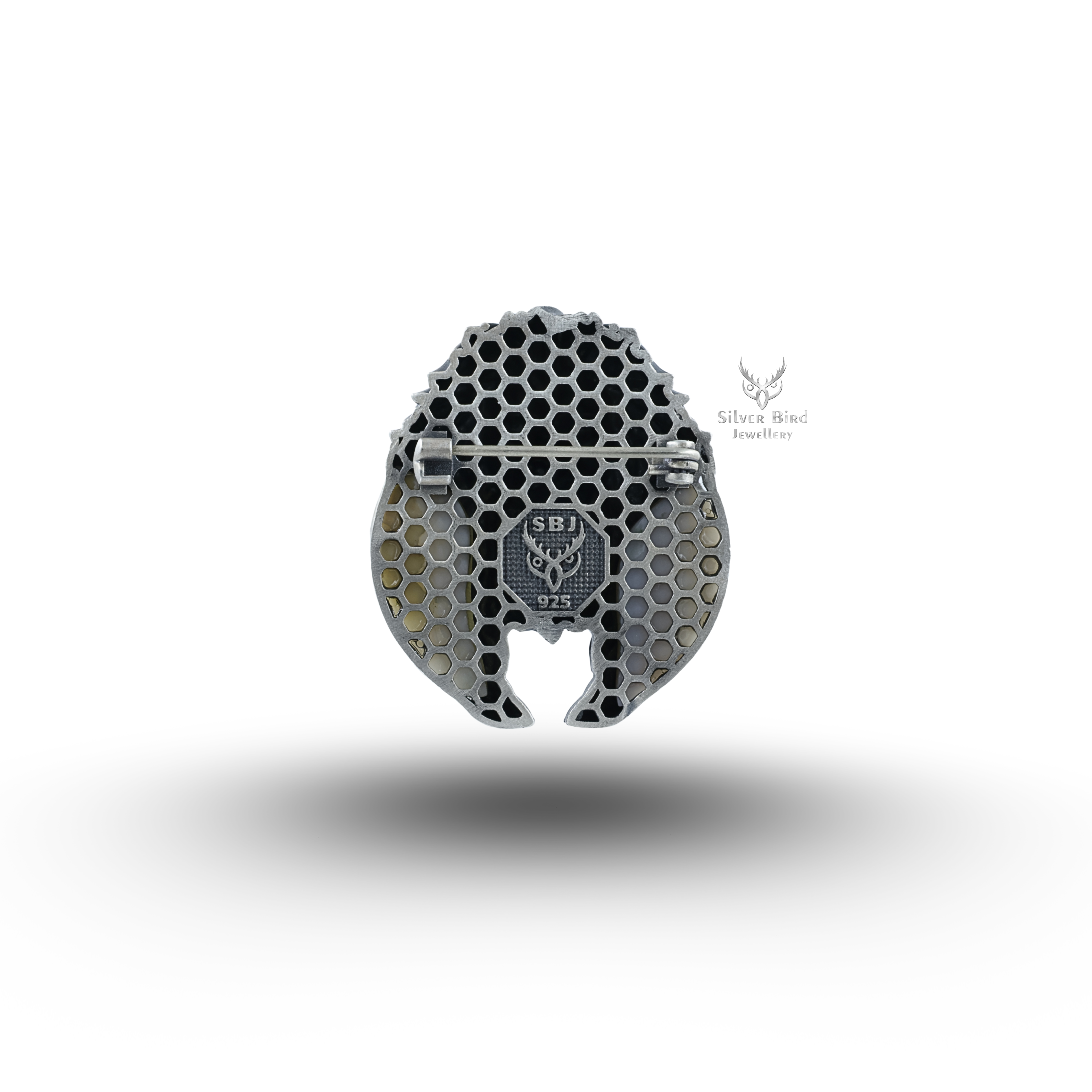 African Lion King 925 sterling silver brooch