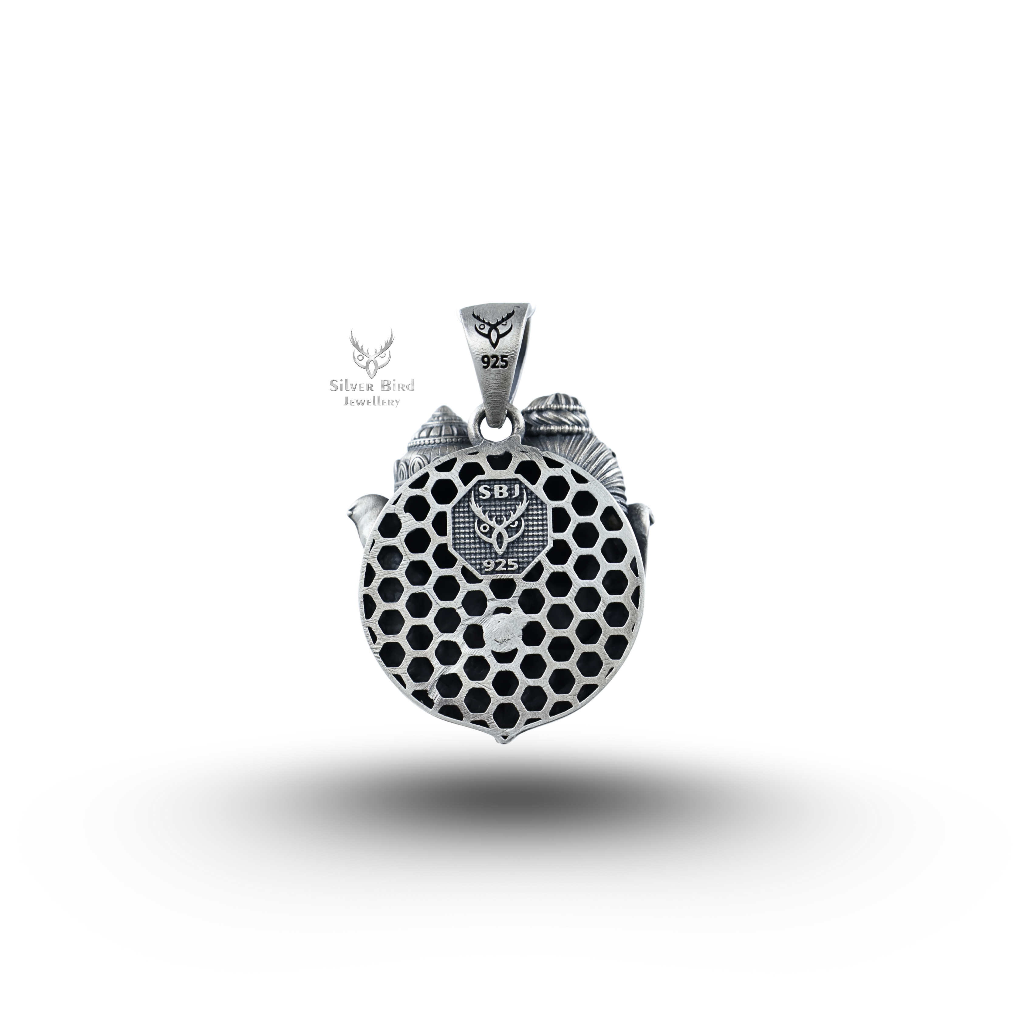 Shiv Ganesh Rudraksha Harmony 925 Sterling Silver Pendant