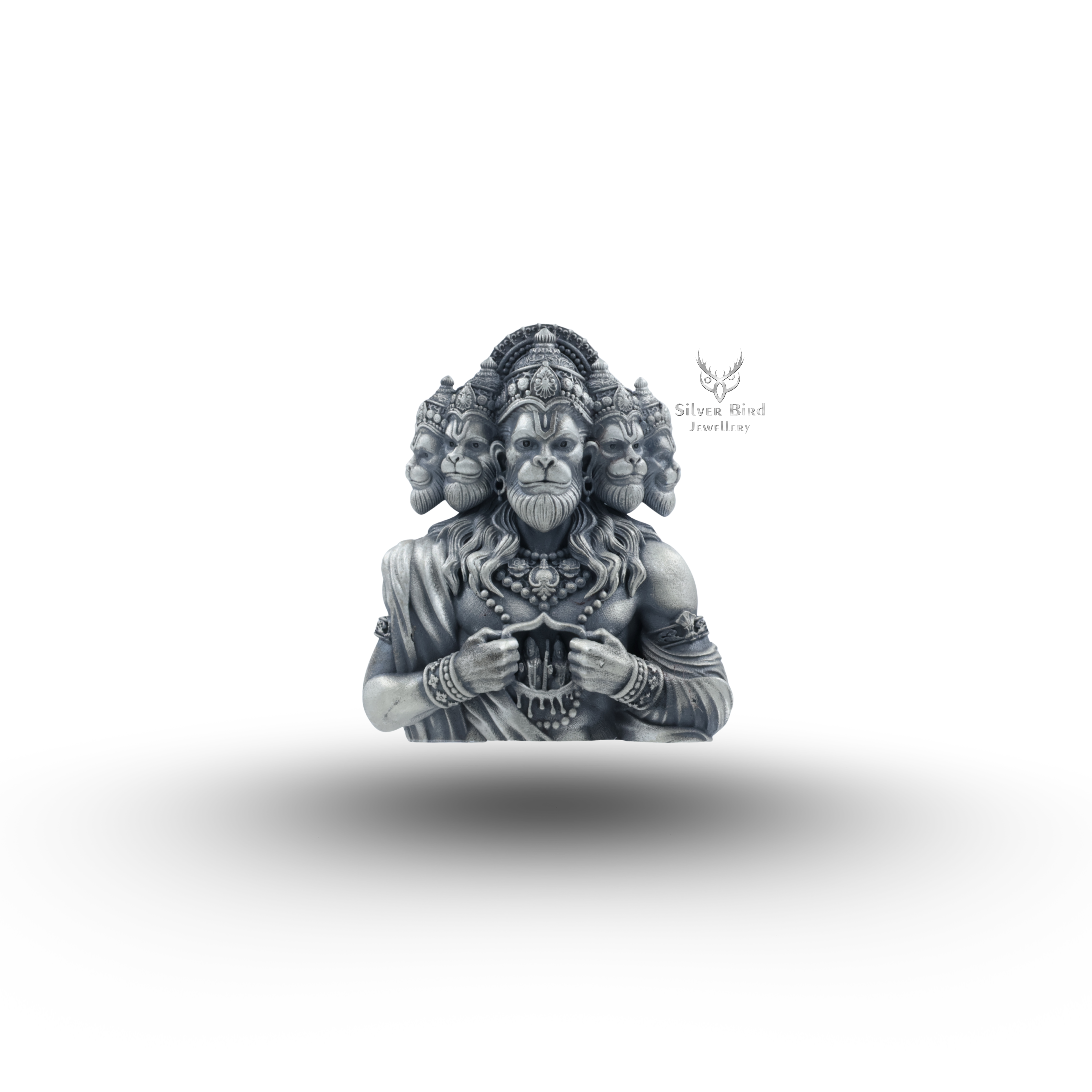 Panchmukhi Hanuman  925 Sterling Silver Brooch