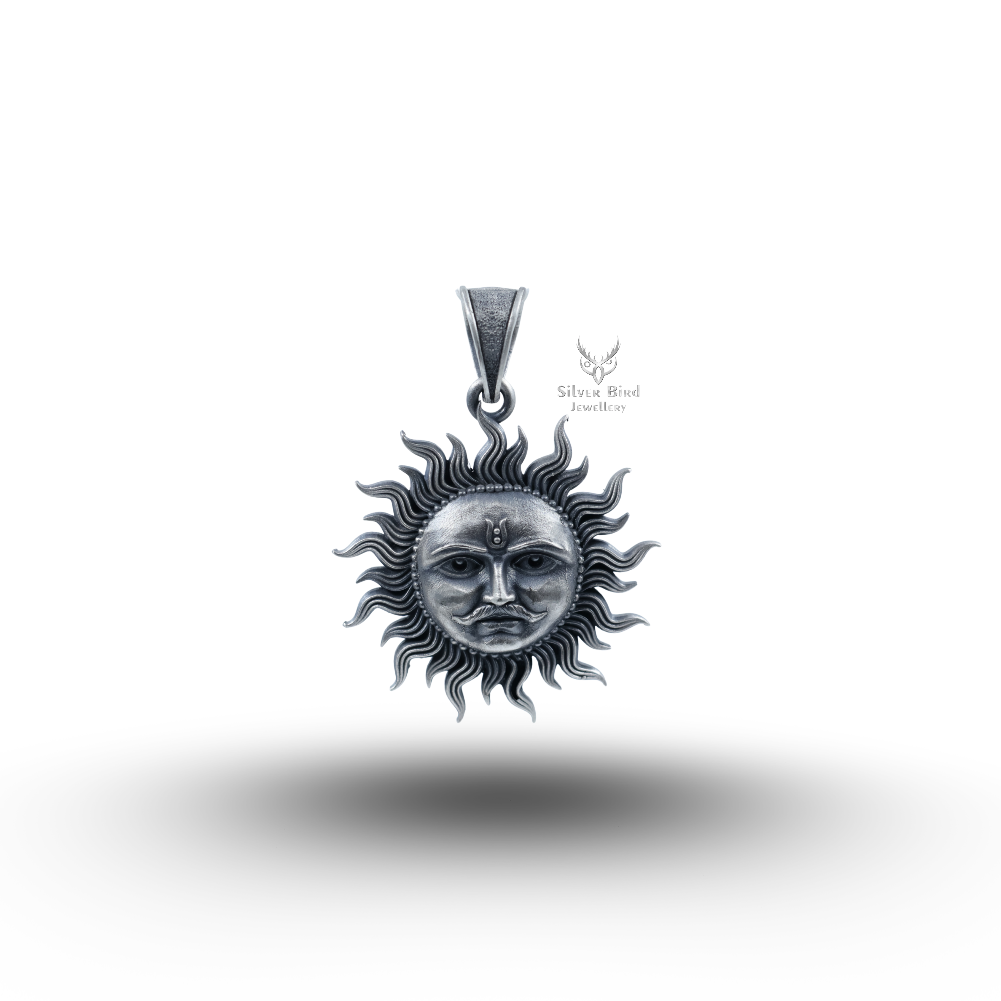 Sun God 925 Sterling Silver Pendant